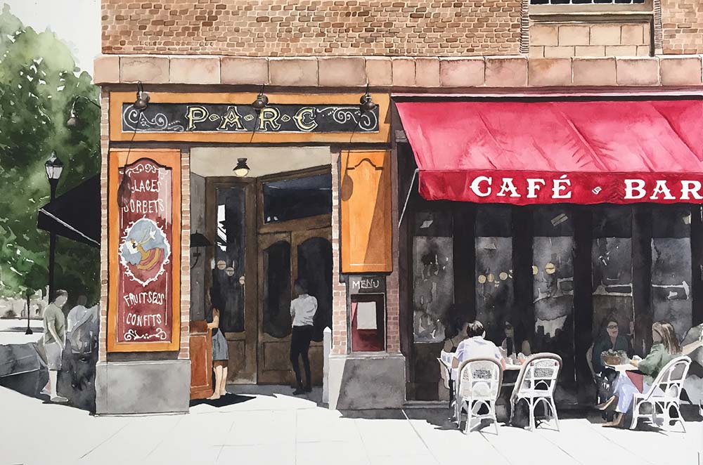 Parc Restaurant– Ellie Moniz Watercolors