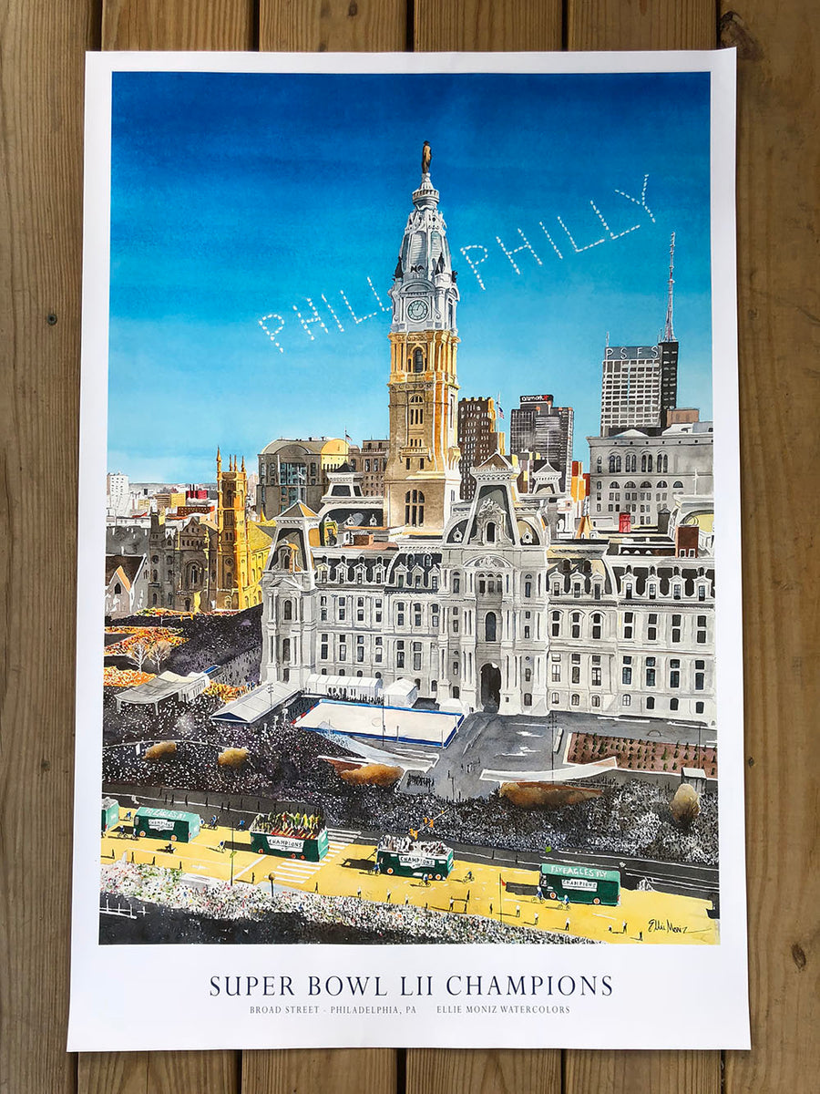Limited Edition 2018 Eagles Parade - Poster– Ellie Moniz Watercolors