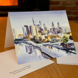 Greeting Card - Skyline Over Schuykill