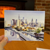 Greeting Card - Skyline Over Schuykill