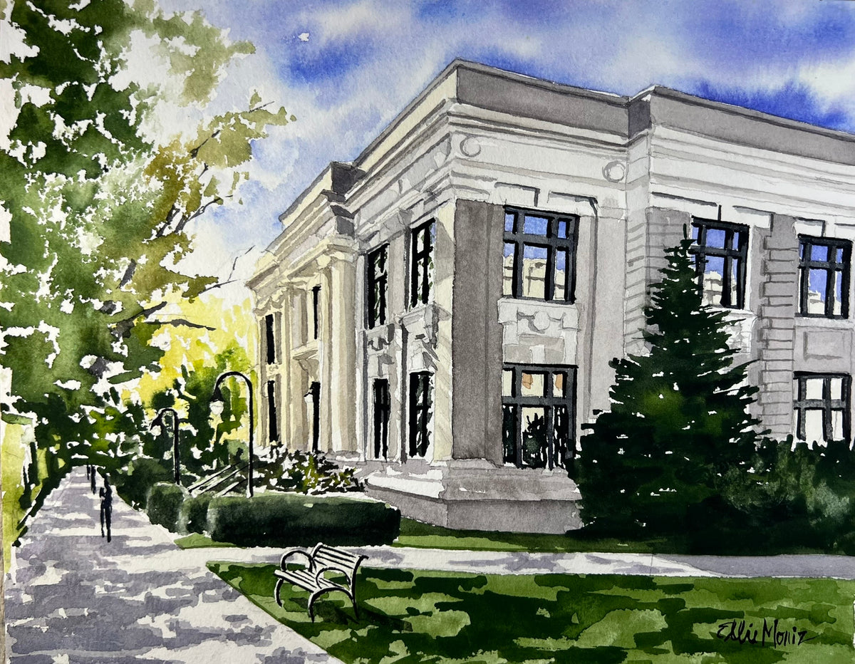 Penn State Carnegie Building Ellie Moniz Watercolors