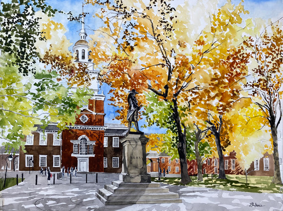 Behind Independence Hall